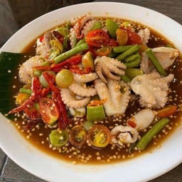 ตำเกาเหลาปลาหมึกสาย