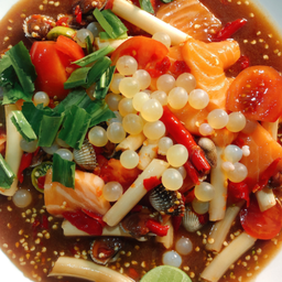 ตำไหลบัวแซลม่อนไข่ปลาริวกิว