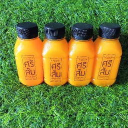 น้ำส้มคั้นสดศรีส้ม