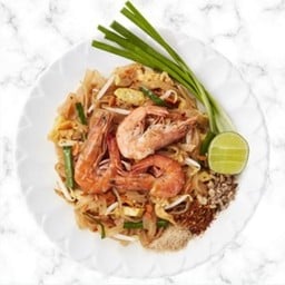 [ผัดไทย-หอยทอดสยามอัมพวา] ผัดไทยกุ้งสด.