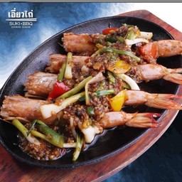 กุ้งแชบ๊วยคั่วพริกไทยดำ