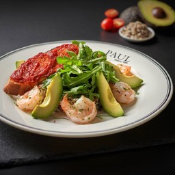 Quinoa avocado shrimp salad