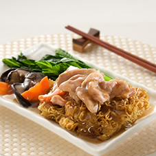 บะหมี่กรอบราดหน้าสไตล์ฮ่องกงหมู/ไก่ ขนาดS