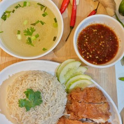 ข้าวมันไก่ผสม (ไก่ต้ม+ไก่ย่าง)
