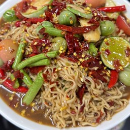 Spicy Instant Noodle Salad With Fermented Fish