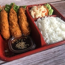 [อร่อยซ่ากับโค้ก] SET ข้าวหน้ากุ้งเทมปุระ ซอสทงคัตสึ+สลัดผัก +  โค้ก ออริจินัล (ขวด)