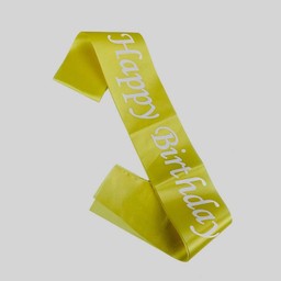 สายสะพาย HBD สีเหลือง