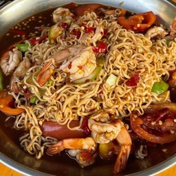 ตำมาม่ากุ้งสุก