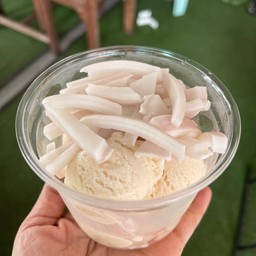 ไอติมกะทิทอปเนื้อมะพร้าวอ่อน