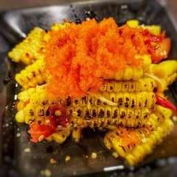 ข้าวโพดปิ้ง-ไข่กุ้ง