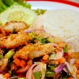 ข้าวยำไก่แซ่บ
