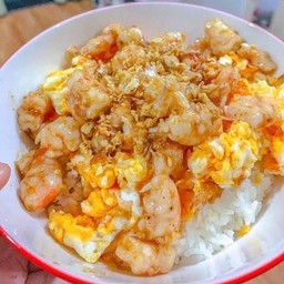 ข้าวกุ้งสับคั่วกระเทียมไข่