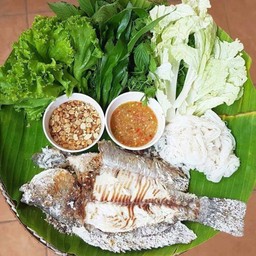 ชุดเมี่ยงปลาเผา 7-8 ขีด