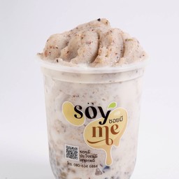 น้ำเต้าหู้งาดำ+ถั่ว5สี ปั่น