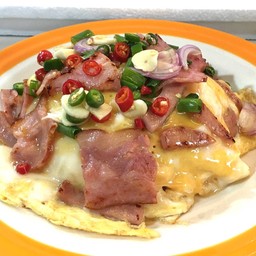 ข้าวไข่ข้นเบคอน