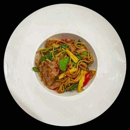 สปาเก็ตตี้ ผัดขี้เมาหมู