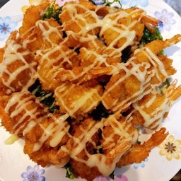 กุ้งทอดครีมมะนาว