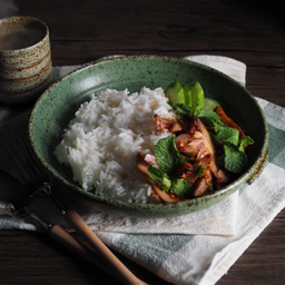 ข้าวน้ำตกหมูย่าง