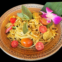 สปาเกตตี้แกงเขียวหวานไก่