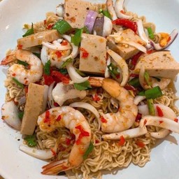 ยำมาม่า กุ้้ง+หมุยอ