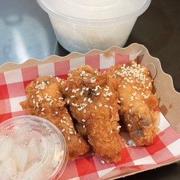 Set ไก่ทอดเกาหลี + ข้าว ( S )