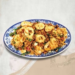 ปลาหมึกทอดคั่วพริกเกลือ