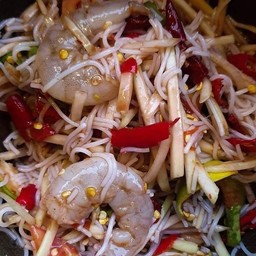 ตำซั่วกุ้งสดน้ำปลาร้า