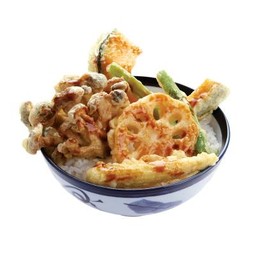 ข้าวหน้าผักรวมเทมปุระ (Yasai Tendon)