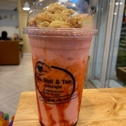ปังเย็นสตอเบอรี่ Flappe with toast strawberry