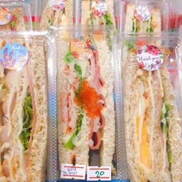 แซนด์วิชปูอัด+ไข่กุ้ง