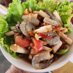 ตำไหลบัวกุ้งสด