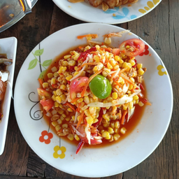 ตำไทยข้าวโพดกุ้งสุก