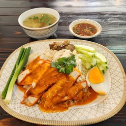 หมูแดง+มันไก่