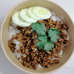 ข้าวหมูกระเทียม