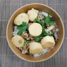 ข้าวผัดเต้าหู้หมูสับ