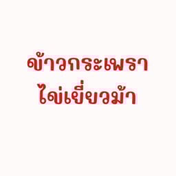 ข้าวกะเพราไข่เยี่ยวม้า