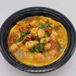 ข้าวไข่ข้นกะเพรากุ้ง