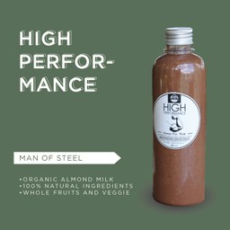 High performance High protein 400 Ml สูตร Man of steel (dark cocoa)