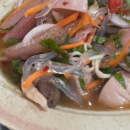 ยำเส้นแก้ว+เห็ด