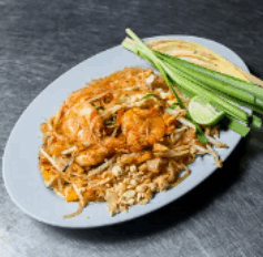 ผัดไทยเส้นเล็กกุ้ง