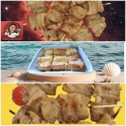 หมูปิ้งโบราณสูตรแม่อนงค์+ลูกชิ้นทอด 1