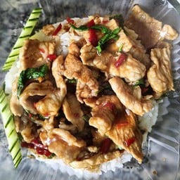 ข้าวกะเพราหมูชิ้น ต้องเบิ้ล