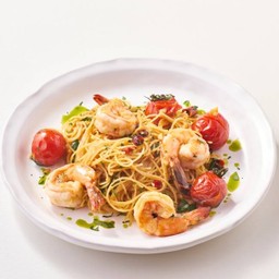 Spicy garlic angel hair pasta