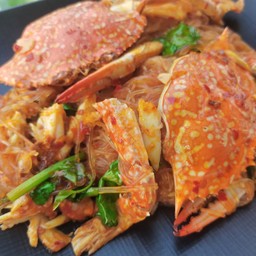 วุ้นเส้นผัดพริกเผาปูม้า 2ตัว