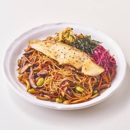 Snow fish Angel hair with Japanese sauce