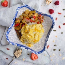 ไก่ผัดพริกเผาไข่ข้น