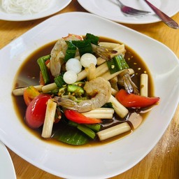 ตำไหลบัวกุ้งสด