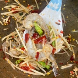 ตำกุ้งสด