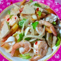 ยำวุ้นเส้น+กุ้ง+หมึก+ยอ