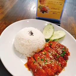 ข้าวไก่กรอบซอลเกาหลี